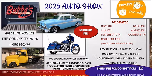 Bubba's 33 Car, Truck & Motorcycle show