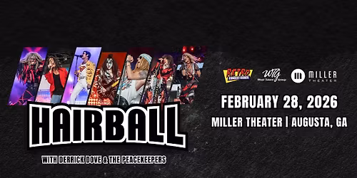 Retro Concert Series Presents Hairball with Derrick Dove & The Peacekeepers