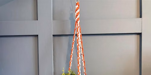 Chinese Crown Knot Macram\u00e9  Plant Hanger in Two Hues