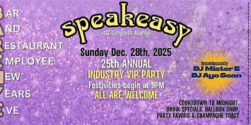 Speakeasy's Renowned B.A.R.E.N.Y.E. Party