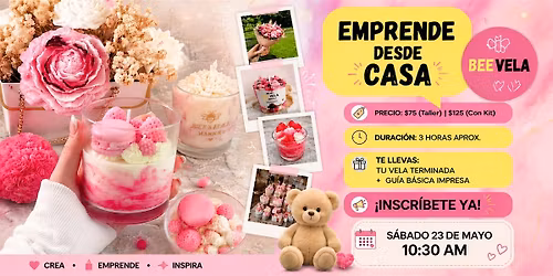 Crea y Emprende: Taller Maestro de Velas Artesanales y Dise\u00f1o Cake