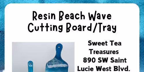 Resin Beach Wave Cutting Board\/Tray
