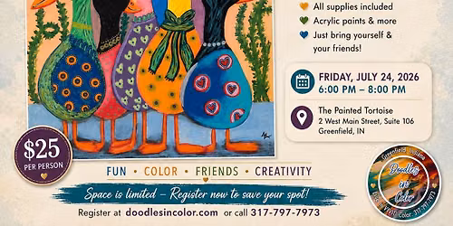 Frida Friday Gaggle of Geese Paint & Various Media