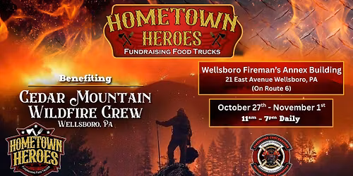Cedar Mountain Wildfire Crew Sub Fundraiser at Wellsboro Fireman's Annex Building!