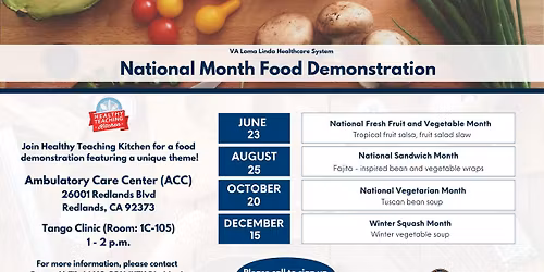 Healthy Teaching Kitchen Food Demos