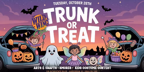 Trunk or Treat at Wild Wing Cafe \u2013 Anderson!