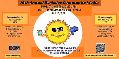 Launch 16th Annual BCM Summer Shorts Movie Jam: 48 Hour Filmmaker Challenge