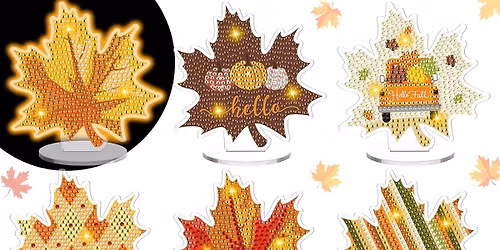 Diamond Art Saturday: Fall leaf table topper