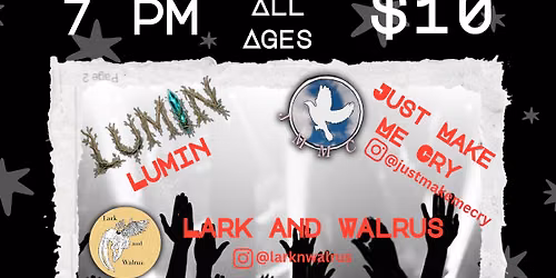 Lumin, Just Make Me Cry, Lark & Walrus and Compass Rose at the Naked Lounge!