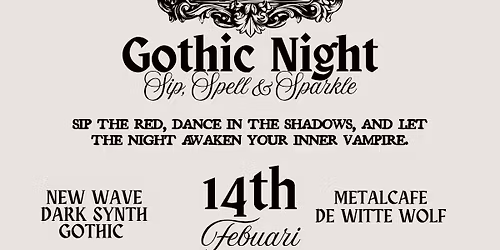 Gothic New Wave Night \/\/ 3 APRIL