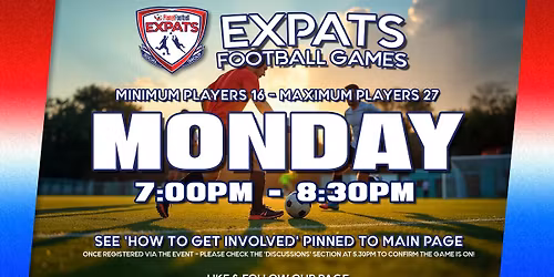 MONDAY - Expats 7-A-Side Football