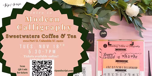 Modern Calligraphy for Beginners at Sweetwaters Coffee & Tea