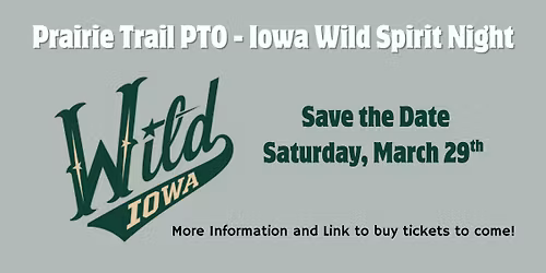 Prairie Trail PTO - Iowa Wild Spirit Night