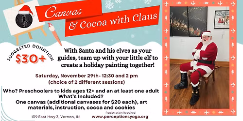 Canvas & Cocoa with Claus - Team Up With Your Little Elf to Create a Painting Together