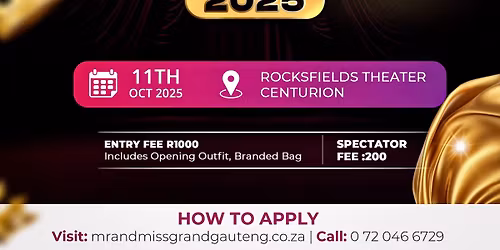 Mr and Miss Grand Gauteng 2025 