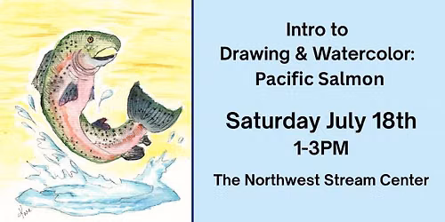 Intro to Drawing & Watercolor: Pacific Salmon