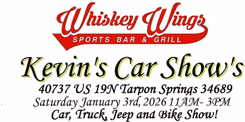 Kevin's Car Show's and Whiskey Wings Tarpon Springs Car, Truck, and Jeep Show!