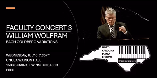 North Carolina Piano Festival Faculty Concert 3: William Wolfram