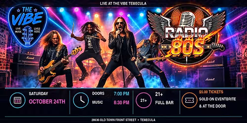 RADIO 80'S. BIG HAIR ROCK, LIVE AT THE VIBE