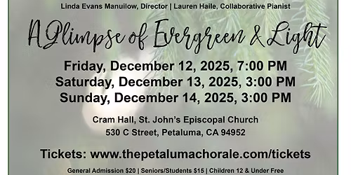 The Petaluma Chorale Winter 2025 Concert Series
