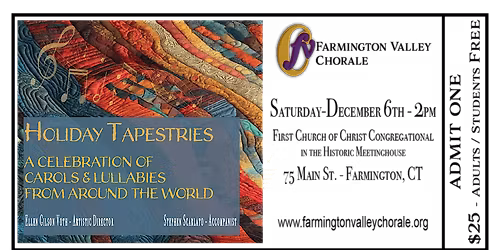 Farmington Valley Chorale\u2019s Holiday Tapestries