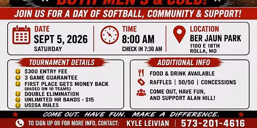 Alan Hill Benefit Softball Tournament