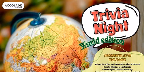 World Trivia & Snacks Night- ACCOLADE ON MOORE RESIDENTS ONLY