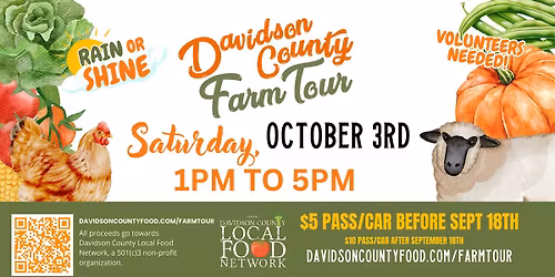 7th  Annual Davidson County Farm Tour
