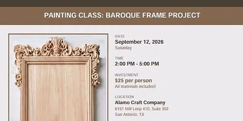 BAROQUE FRAME PAINTING CLASS - B's Bo D Designs 