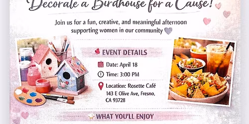 Decorated a birdhouse and for a cause