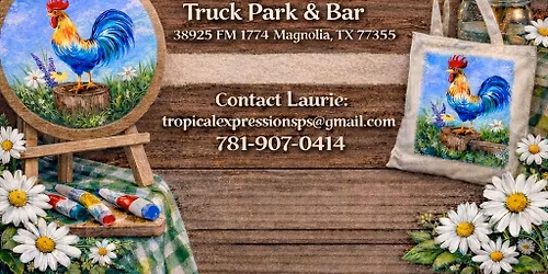 Country Rooster Paint Party at Crazy Train Food Truck Park & Bar