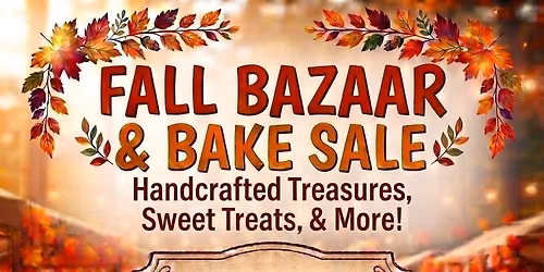 Fall Bazaar and Bake Sale
