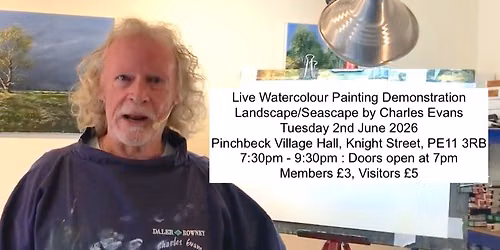Live Watercolour Painting demonstration by popular artist Charles Evans