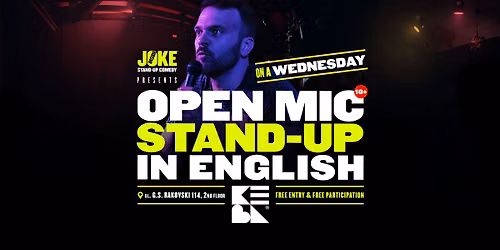 Open Mic Stand-up Comedy in English at KEVA \/\/ JUNE 10th