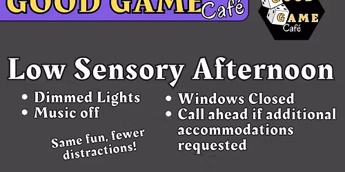 Low Sensory Afternoon 