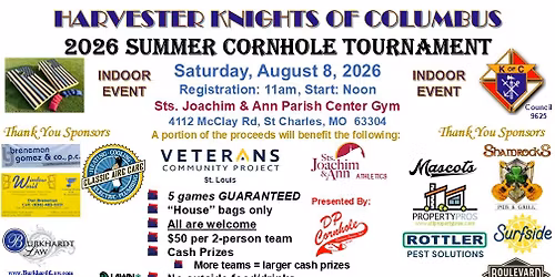 Summer (Indoor) Cornhole Tournament - Harvester Knights of Columbus
