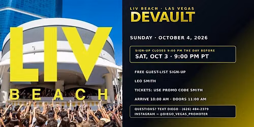Devault at LIV Beach