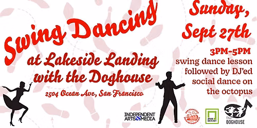 Free swing dancing lesson and social dance at Lakeside Landing!