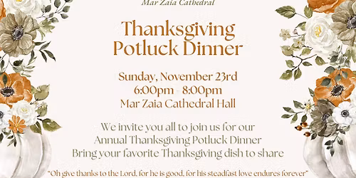 Thanksgiving Potluck Dinner