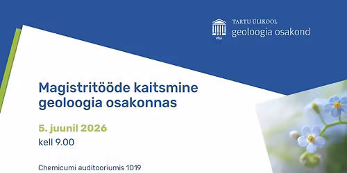 Magistrit\u00f6\u00f6de kaitsmine geoloogia osakonnas