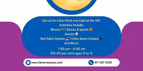 YMCA Youth Center End of School Lock in