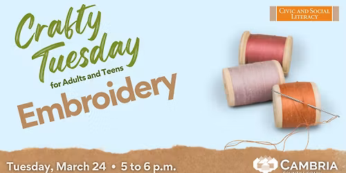 Crafty Tuesday: Embroidery