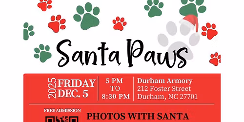 Durham Parks & Rec's Santa Paw Event