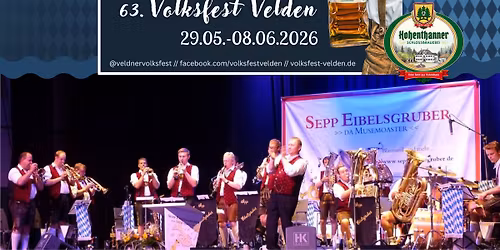 1. Volksfestsonntagabend mit "Sepp Eibelsgruber & seinen Freunden der Blasmusik"