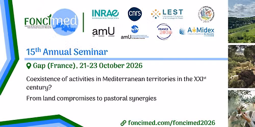 15th Annual Seminar of the FONCIMED International Research Network on Land around the Mediterranean