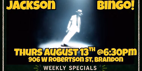Michael Jackson Music Bingo @ 1916 Irish Pub Brandon