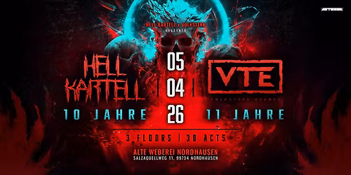 10 YEARS HELL KARTELL + 11 YEARS VOLKSTEKK - 3 STAGES   I ALTE WEBEREI