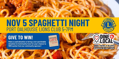 Spaghetti Night at the Port Dalhousie Lions Club