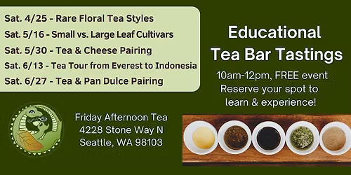 Educational Tea Bar Tastings