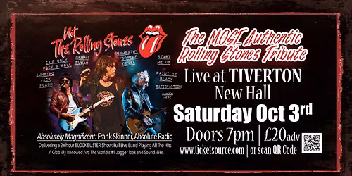 Not The Rolling Stones | TIVERTON | Oct 3rd 